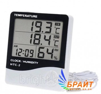 Термометр HTC-2, цифровой термометр-гигрометр, прибор для измерения температуры . . фото 3