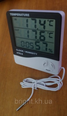 Термометр HTC-2, цифровой термометр-гигрометр, прибор для измерения температуры . . фото 5