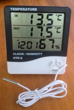 Термометр HTC-2, цифровой термометр-гигрометр, прибор для измерения температуры . . фото 2