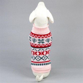 Вязаный свитер для собак Alfa «Узоры» - свитерок хорошо тянется, очень теплый и . . фото 5