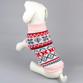 Вязаный свитер для собак Alfa «Узоры» - свитерок хорошо тянется, очень теплый и . . фото 4
