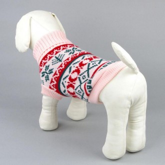 Вязаный свитер для собак Alfa «Узоры» - свитерок хорошо тянется, очень теплый и . . фото 6