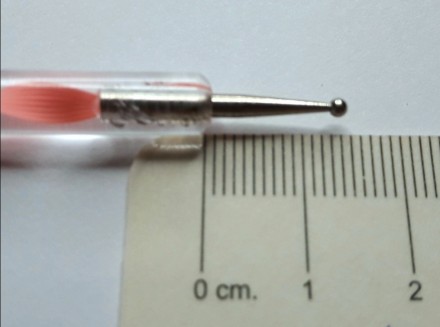 Дотс и силиконовая кисть для маникюра с красивой витой ручкой (#1).
Дотс 1,7 мм. . фото 4