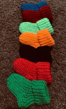Теплі дитячі шкарпетки для немовлят віком від народження до трьох місяців (8 См). . фото 3