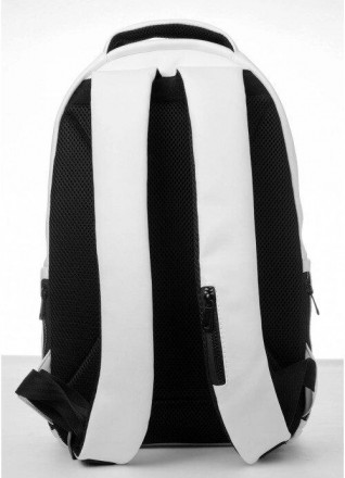 Стильний білий чоловічий рюкзак виготовлений зі зносостійкої, якісної, водовідшт. . фото 3
