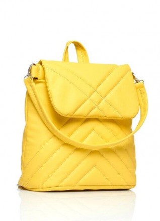 Стильний жовтий красивий рюкзак стьобаний шкіряний еко.
Виконаний зі зносостійко. . фото 5