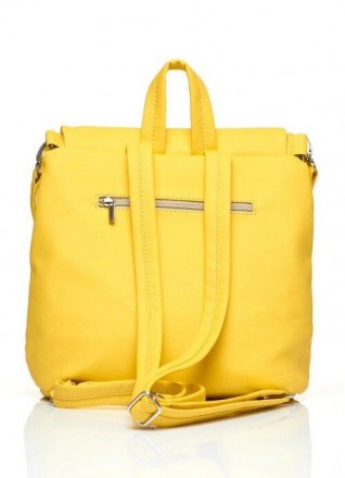 Стильний жовтий красивий рюкзак стьобаний шкіряний еко.
Виконаний зі зносостійко. . фото 3