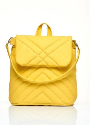 Стильний жовтий красивий рюкзак стьобаний шкіряний еко.
Виконаний зі зносостійко. . фото 6
