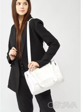 Стильна містка біла сумка casual, в спортивному стилі виготовлена з якісної знос. . фото 1