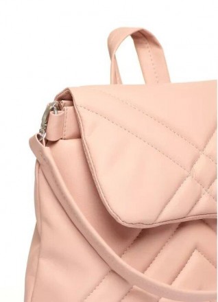Стильний рожевий рюкзак колір пудра стьобаний шкіряний еко.
Виконаний зі зносост. . фото 3