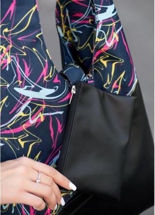 Жіноча велика стильна сумка на плече, сумка хобо
Виготовлена з комбінації зносос. . фото 6