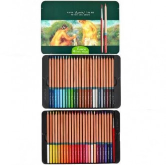 Набір кольорових художніх водорозчинних олівців "Renoir Fine Art Aqua" в металев. . фото 2