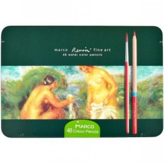 Набір кольорових художніх водорозчинних олівців "Renoir Fine Art Aqua" в металев. . фото 3