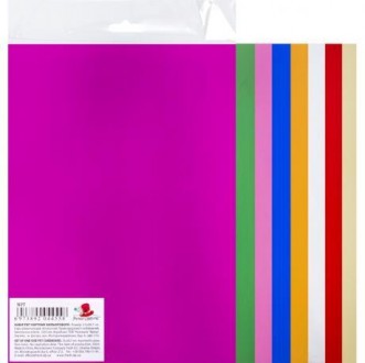 Набір ПЕТ картону А4 односторонній 8 кольорів NPT/044558, 220±10г/м2, A4(21X29.7. . фото 2