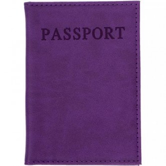 Обкладинка для паспорта з вибитою написом "Passport". Виготовлена з якісного шкі. . фото 4