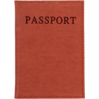 Обкладинка для паспорта з вибитою написом "Passport". Виготовлена з якісного шкі. . фото 6