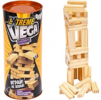 У грі Vega збирається вежа з дерев'яних брусків. Бруски викладаються горизонталь. . фото 2
