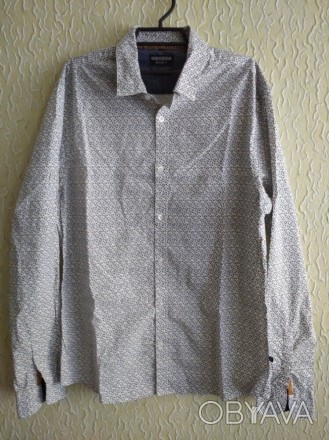 Плотная качественная мужская рубашка в узорах, р.Л, Bonobo Instinct, идеальное с. . фото 1