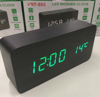 
Настольные электронные часы VST-862-4 температура (USB ААА) 
Оригинальные часы . . фото 2