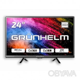 Телевізор Grunhelm 24H300-T2 24" LED TV T2
- Природные цвета на экране Удобное у. . фото 1