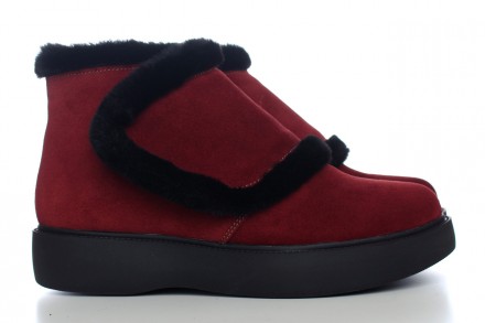 36 розмір - 23.5 см 
Красиві жіночі зимові якісні черевики в бордовому кольорі м. . фото 3