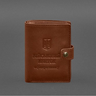 Шкіряна обкладинка-портмоне на військовий квиток офіцера запасу від бренду Бланк. . фото 9