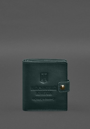 Шкіряна обкладинка-портмоне на військовий квиток офіцера запасу від бренду Бланк. . фото 2
