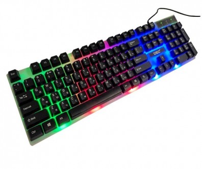 Дротова ігрова клавіатура з динамічною RGB-підсвіткою UKC + Мишка
Дротова ігрова. . фото 5