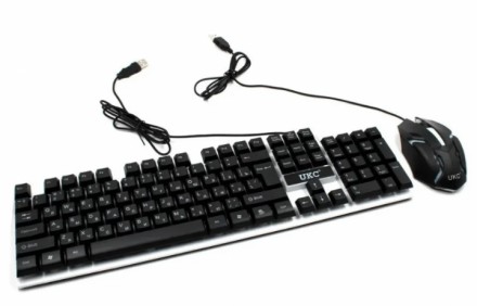Дротова ігрова клавіатура з динамічною RGB-підсвіткою UKC + Мишка
Дротова ігрова. . фото 6
