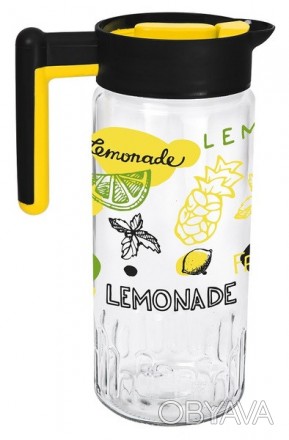 Короткий опис:Глечик HEREVIN Lemonade 1.46 л . Об'єм: 1.46 л. Матеріал: скло, ма. . фото 1