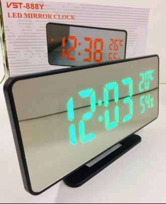 
Настінний годинник VST 888Y електронний
Електронний годинник з цікавим дзеркаль. . фото 2