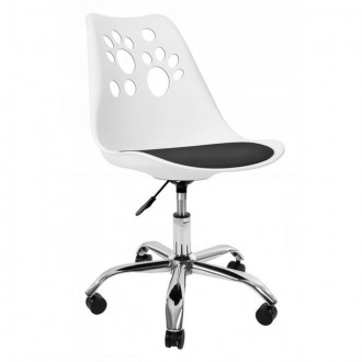 Стильне невелике офісне крісло стілець зі спинкою на колесах Bonro B-881
Функціо. . фото 2
