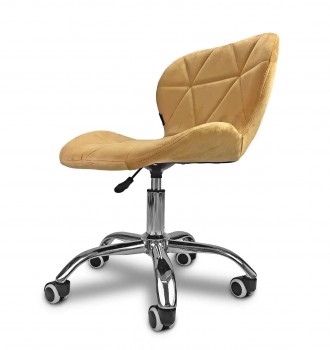 Поворотное офисное кресло стул со спинкой на колесах JUST SIT RIVELLO цвет желты. . фото 3