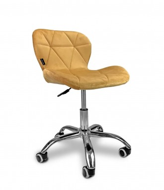 Поворотное офисное кресло стул со спинкой на колесах JUST SIT RIVELLO цвет желты. . фото 2