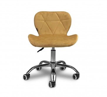 Поворотное офисное кресло стул со спинкой на колесах JUST SIT RIVELLO цвет желты. . фото 4