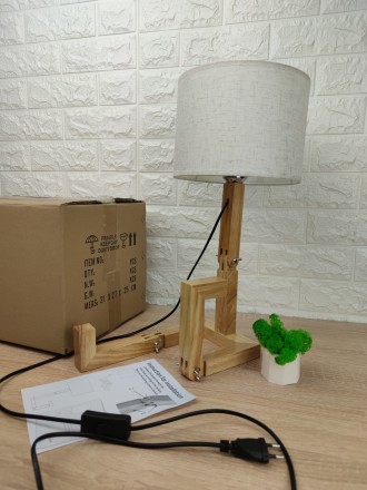 Эксклюзивная настольная лампа в стиле минимализм или лофт. Имеет нестандартный в. . фото 8