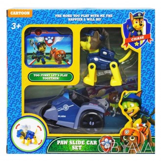 Игрушечный герой PAW PATROL с транспортом и бейджиком Гончик (G2006GO)