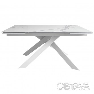 Gracio Carrara White стол раскладной керамика 160-240 см