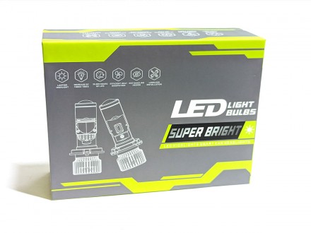 LED комплект GT4 с линзой со светотеневой границей/диод 3570 (50mk)/тип лампы H7. . фото 3