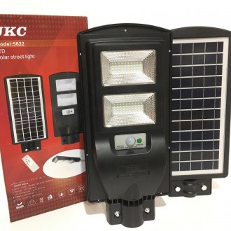 Автономний вуличний ліхтар з сонячною панеллю і датчиком світла UKC LED 90W 6500. . фото 3