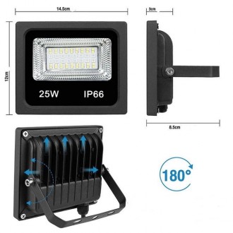 
Прожектор вуличний SMART LED 25 W IP66 RGB Bluetooth із застосунком
Вуличний пр. . фото 3