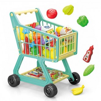 Детская тележка для супермаркета с продуктами арт. W 081 A
Тележка для супермарк. . фото 2
