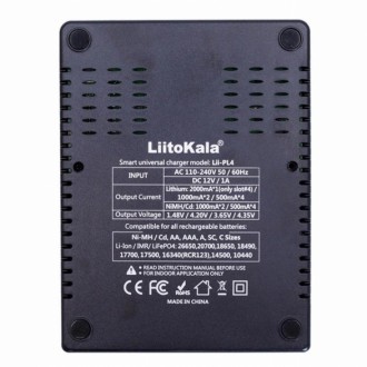 Універсальний зарядний пристрій з індикацією на 4 канали LiitoKala Lii-PL4 підхо. . фото 6
