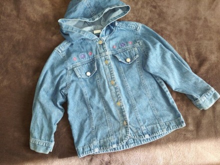 Ветровка, джинсовая курточка для дома , двора девочке 4-5 лет, р.104-110, Гонг К. . фото 5