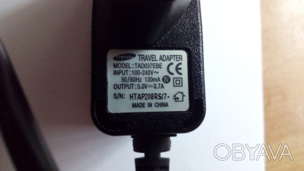 Продам зарядное SAMSUNG Travel Adapter рабочий ,б/у 
Данные видны на одном из ф. . фото 1