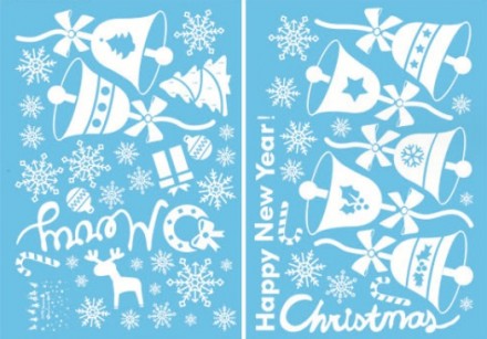 Набір новорічних наклейок на вікно Merry Christmas 
Яке свято є найочікуванішим?. . фото 3