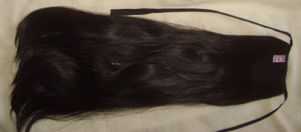Шиньон накладне волосся--термостійке волокно; пряме. Довжина- 64 см. Кріпляться . . фото 3