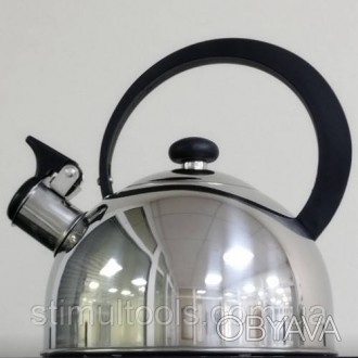 Описание:
Чайник со свистком одинарное дно Stenson SS MH-4885 2л серебристый
Чай. . фото 1