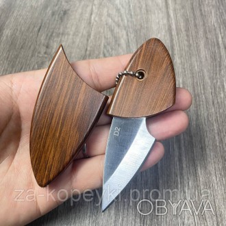 Мини-нож брелок карманный нож в деревянной коробке уличный ножик портативный ост