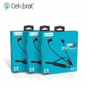 Беспроводные наушники Celebrat A22 Bluetooth Sport
Характеристика:
	Bluetooth: V. . фото 9